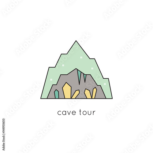 Cave line icon