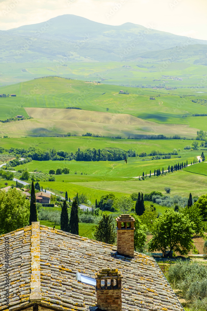 View from Pienza across the countryside