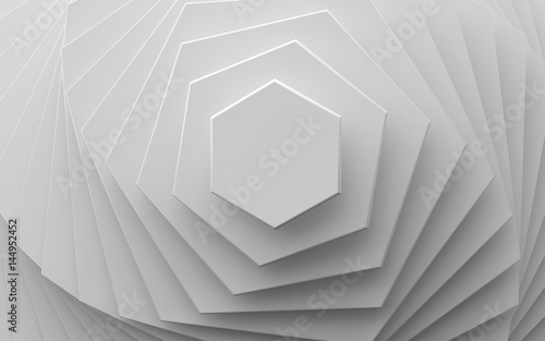 white background of different scale hexagons