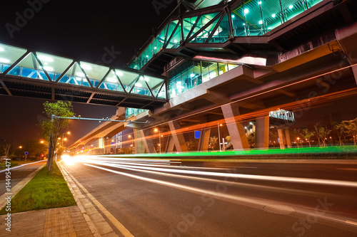 Wallpaper Mural City road surface floor with viaduct bridge Torontodigital.ca