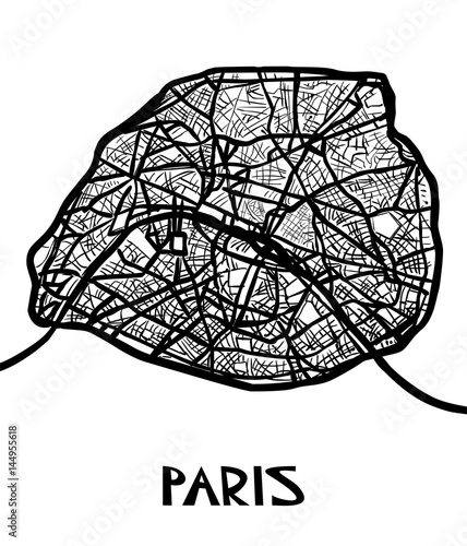 Paris vector map