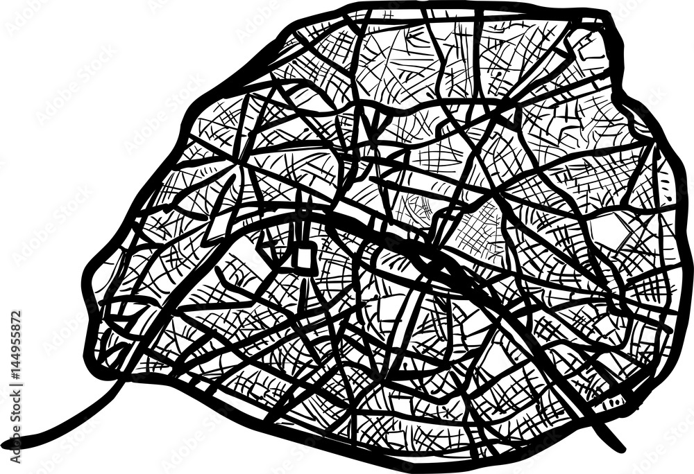 Paris vector map Paris vector map