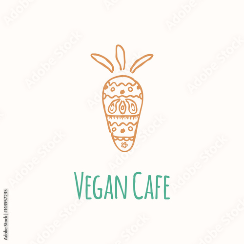 Hand draw illustration of carrot.