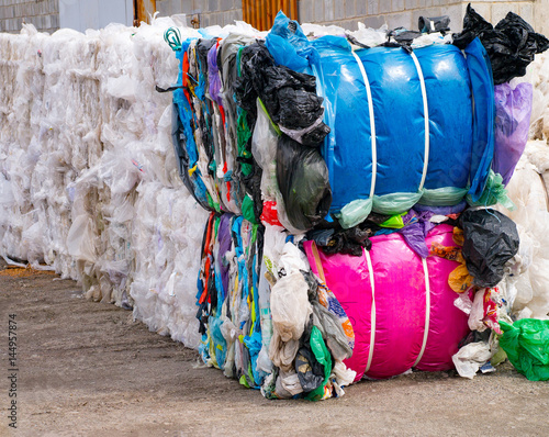 waste plastic bags and other types for recycling