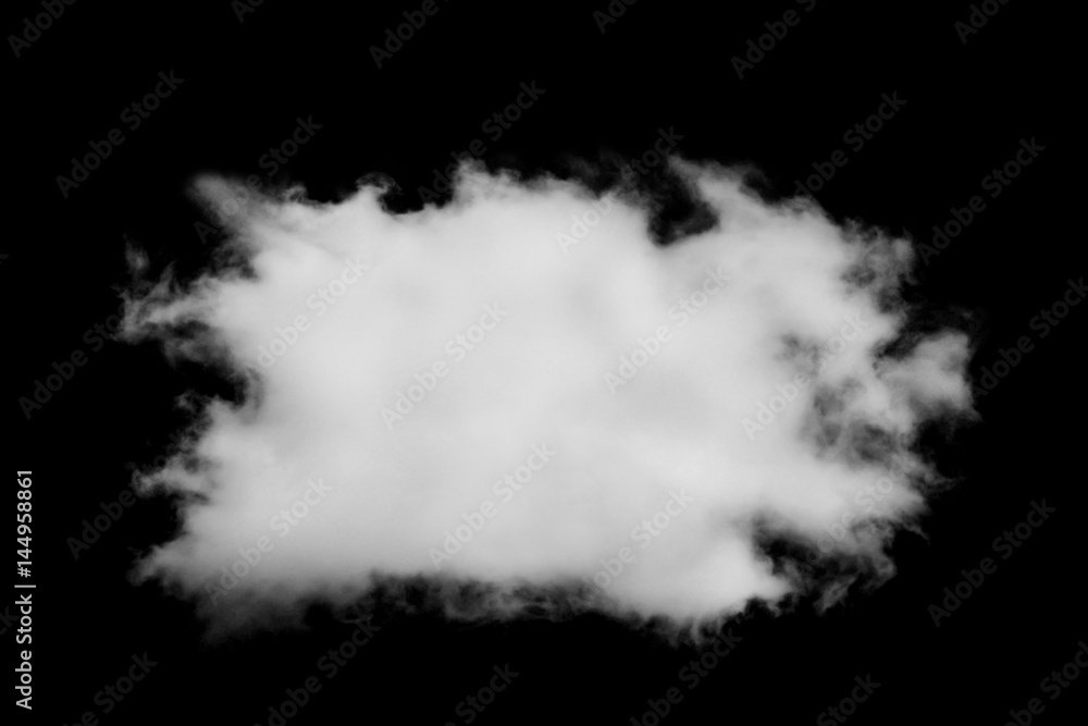 Fototapeta premium white cloud isolated on black background