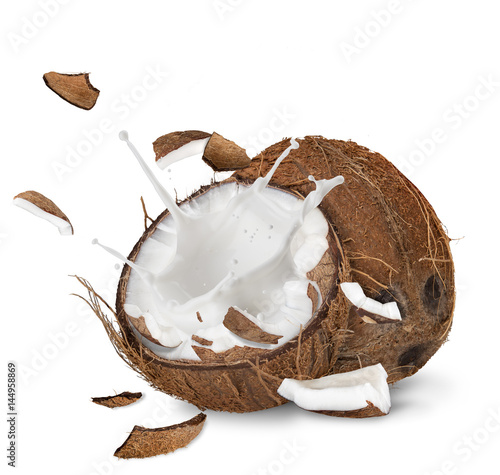 close-up of a coconuts with...