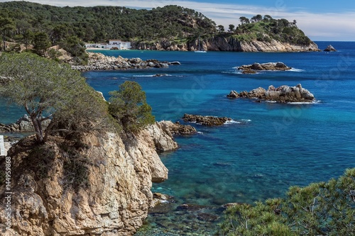 Detail of the Spanish coast at summer  Catalonia Costa Brava 