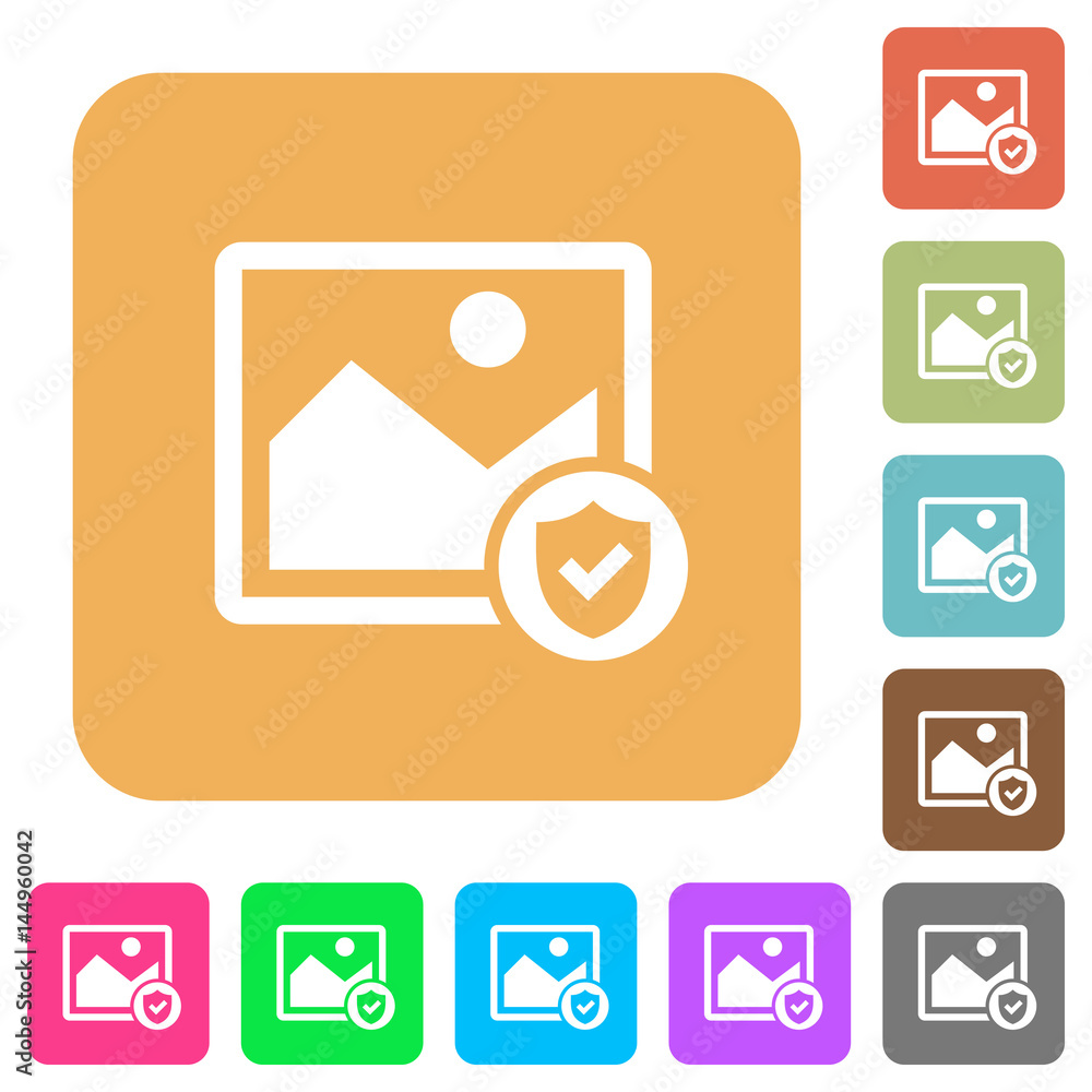 Protected image rounded square flat icons Protected image rounded square flat icons