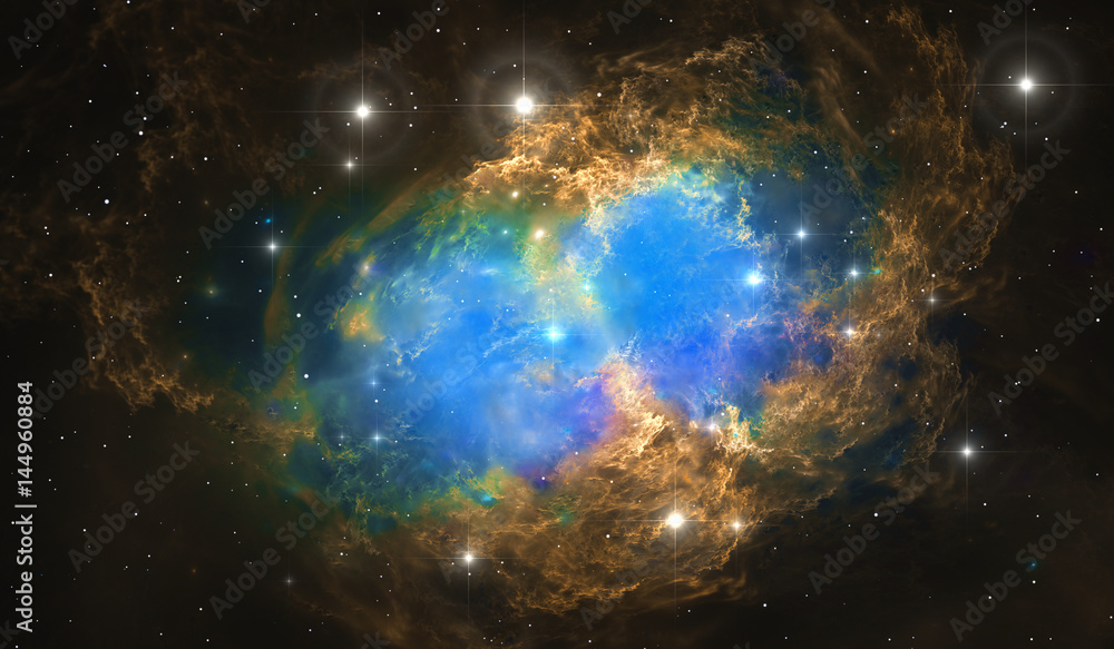 Obraz premium Space nebula, for use with projects on science, research, and education.