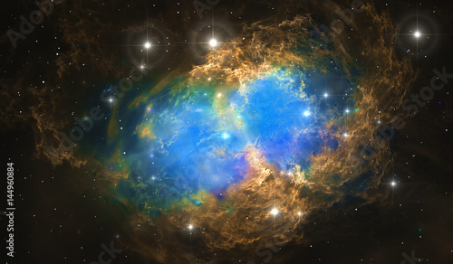 Fototapeta Naklejka Na Ścianę i Meble -  Space nebula, for use with projects on science, research, and education.