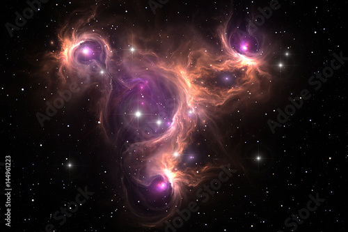 Fototapeta Naklejka Na Ścianę i Meble -  Space nebula, for use with projects on science, research, and education.