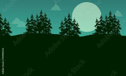 Collection style spruce tree scenery