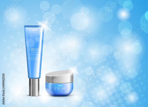 Skin moisturizer cosmetic design template