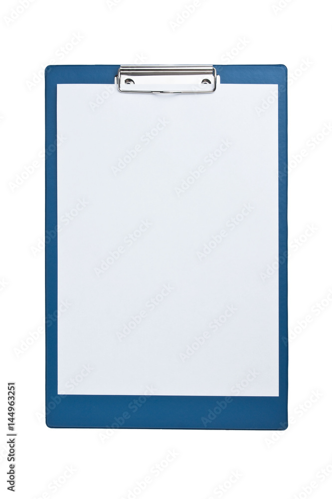 blank clipboard with paper isolated blank clipboard with paper isolated