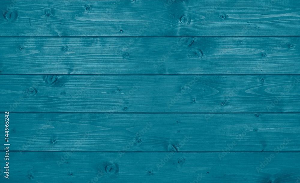 Naklejka premium Hellblaue Holzplanken
