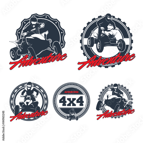 Set of ATV labels, badges and design elements