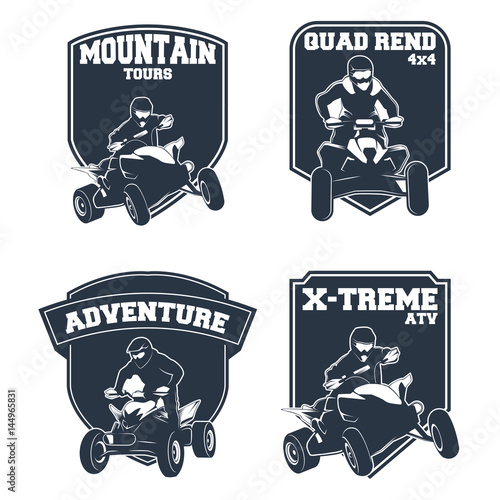 Set of ATV labels, badges and design elements