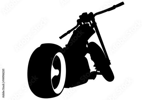 Old big bike on white background