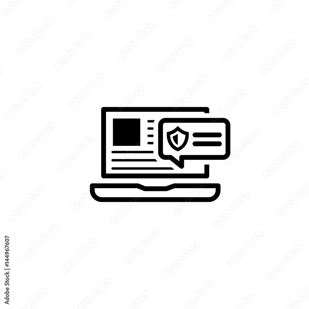 Security Alert Icon. Flat Design. Security Alert Icon. Flat Design.