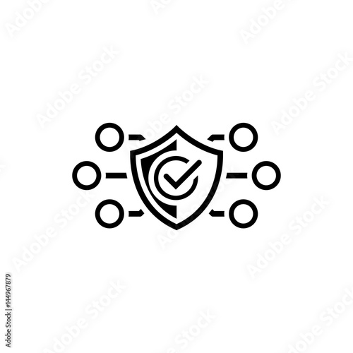 Protection and Safety Icon. Flat Design.