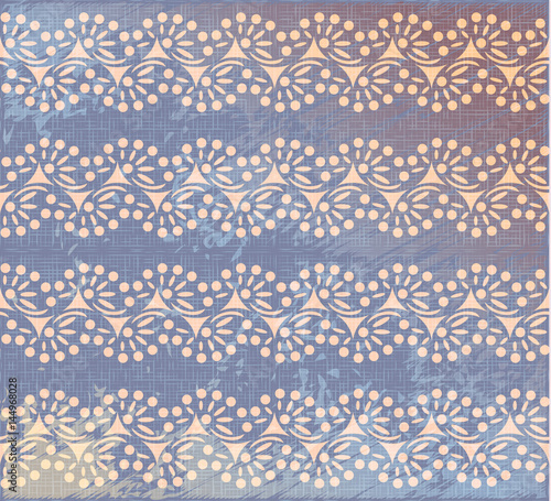 Polka dot, swirl lines, burlap stroke seamless pattern background vector