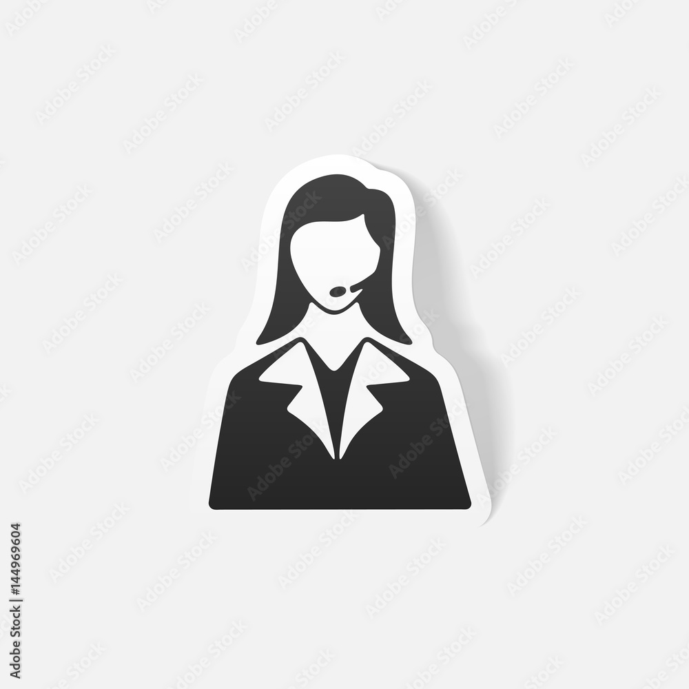 realistic design element. telephone operator realistic design element. telephone operator