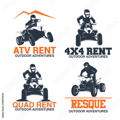 Set of ATV labels, badges and design elements