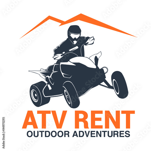Set of ATV vehicle logo and emblems