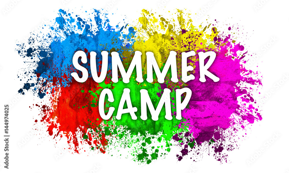 Paint Splatter Words Summer Camp Stock Illustration Adobe Stock