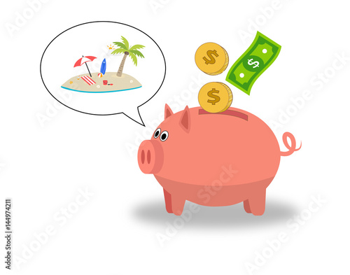 Sparschwein / Vektor / Geld