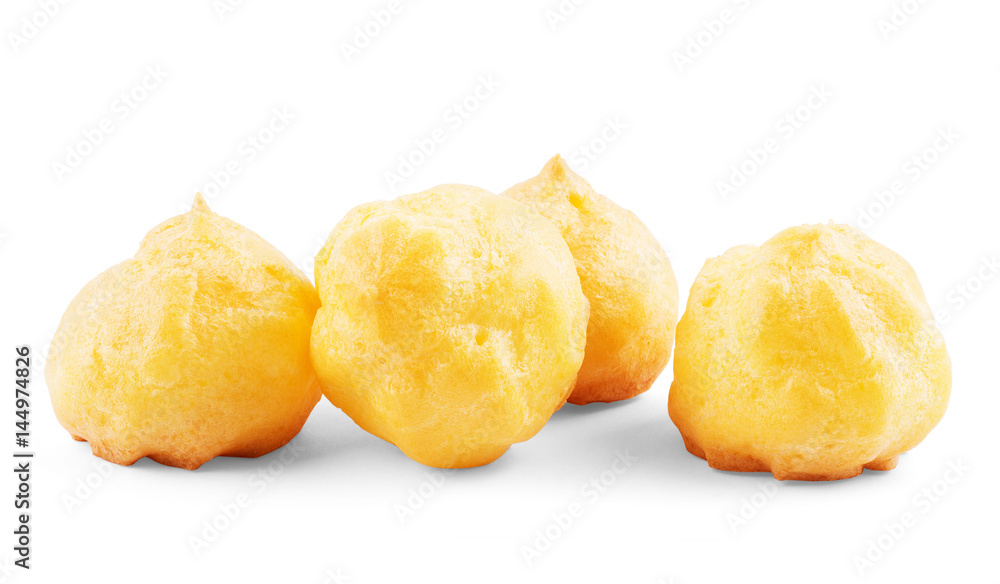 Eclairs glazed. Chocolate eclairs isolated on white background Eclairs glazed. Chocolate eclairs isolated on white background