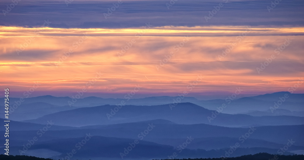 sunrise sky in morning landscape panorama