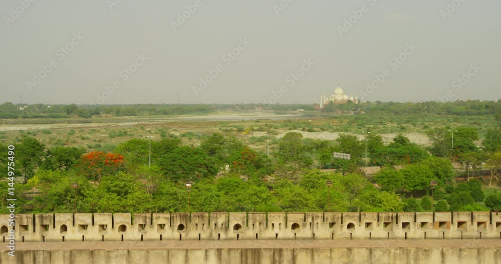 Time Lapse of Taj Mahal Seen From Agra Fort in Uttar Pradesh, India Time Lapse of Taj Mahal Seen From Agra Fort in Uttar Pradesh, India