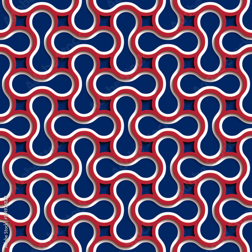 Seamless Patriotic Geometric Pattern