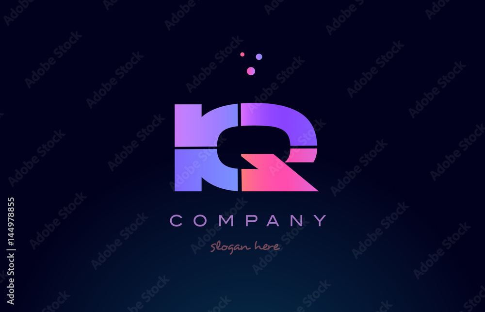 iq i q creative blue pink purple alphabet letter logo icon design iq i q creative blue pink purple alphabet letter logo icon design