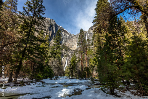 Upper and Lower Yosemite Falls - Yosemite National Park, California, USA