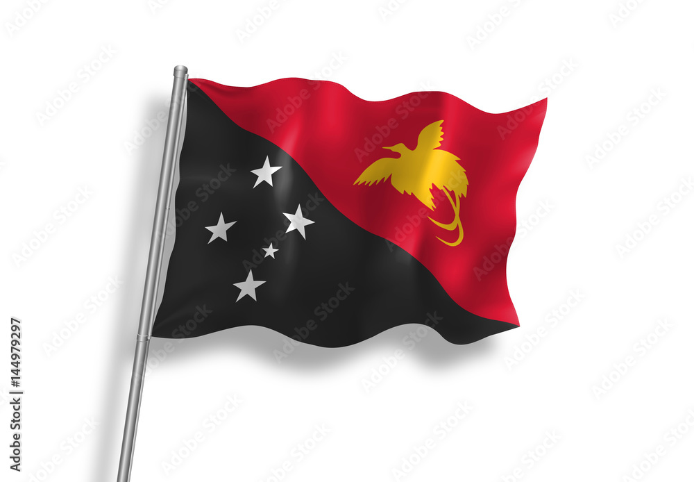 Drapeau de Papouasie-Nouvelle-Guinée en qualité vectorielle 