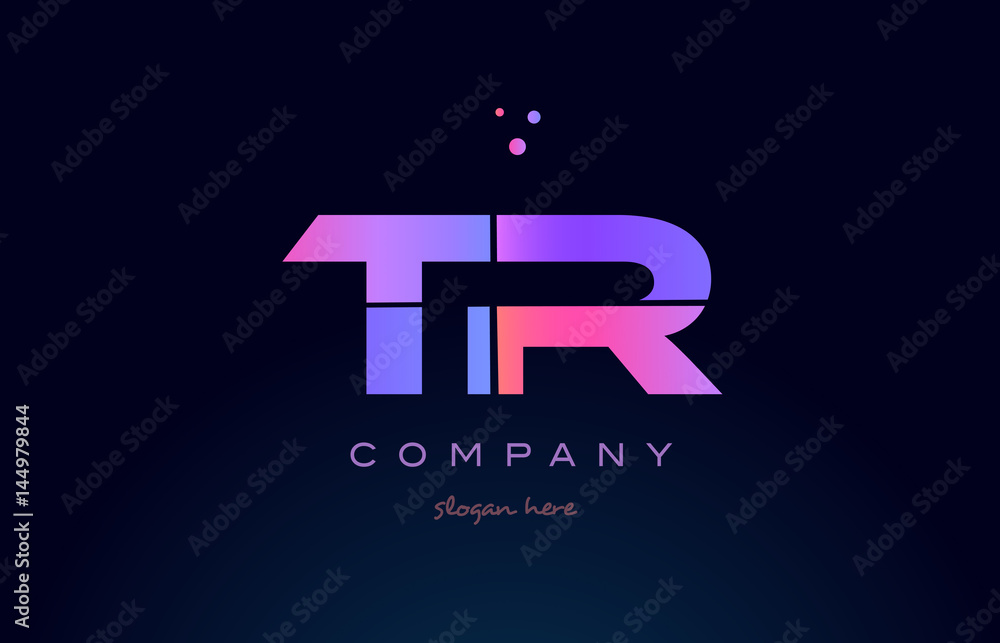 tr t r creative blue pink purple alphabet letter logo icon design tr t r creative blue pink purple alphabet letter logo icon design