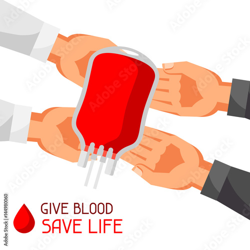 Donate blood save life. Medical and healthcare concept