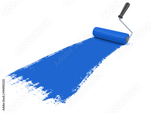 Paint roller. Image with clipping path