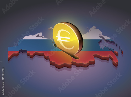Investir des Euros en Russie (fond sombre)
