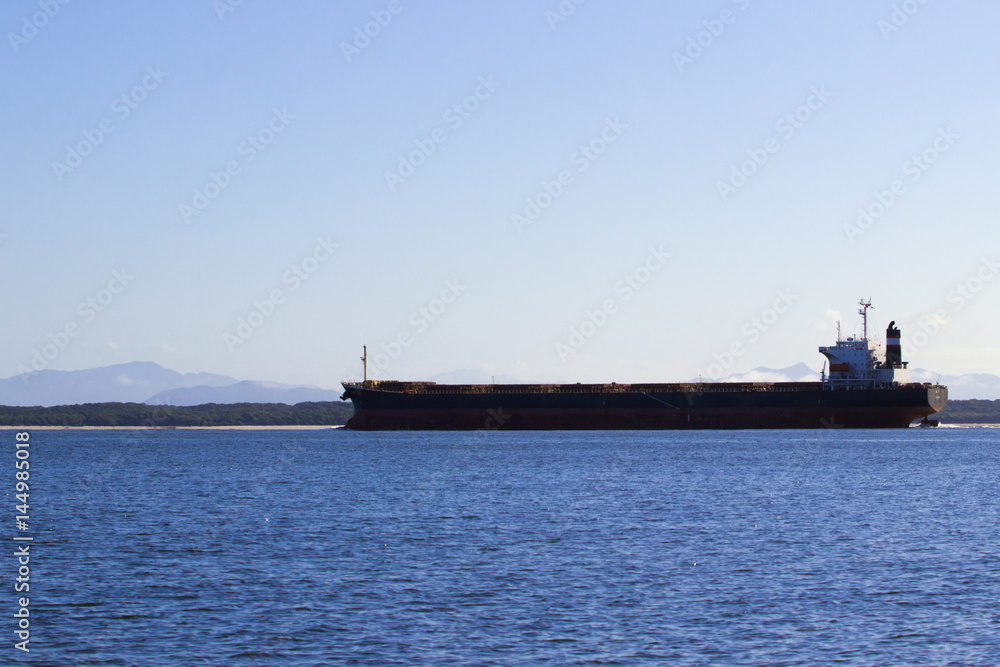 Petroleum tanker on the ocean. Honey Island, Brazil. Petroleum tanker on the ocean. Honey Island, Brazil.