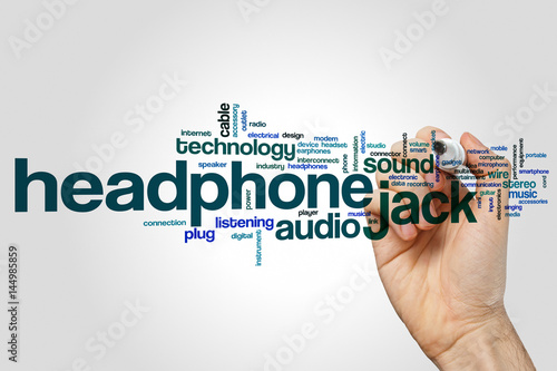 Headphone jack word cloud