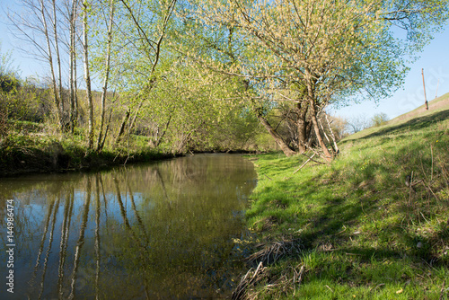 Spring landscape with a river
