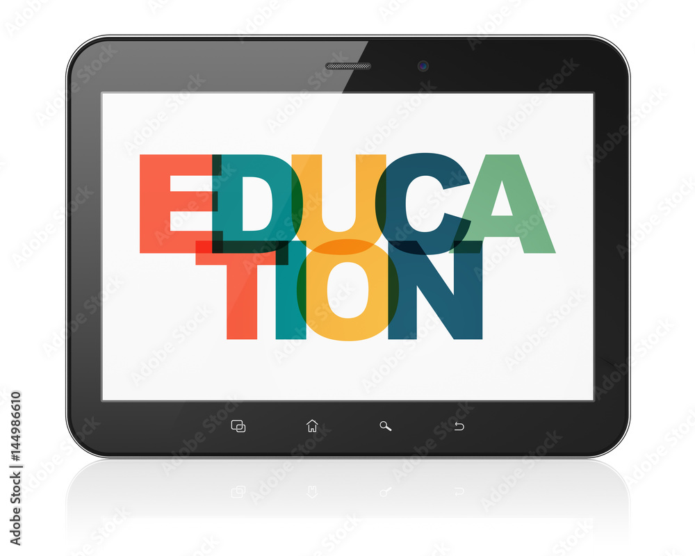 Education concept: Tablet Computer with Education on display Education concept: Tablet Computer with Education on display