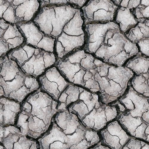 Seamless texture cracked earth surface