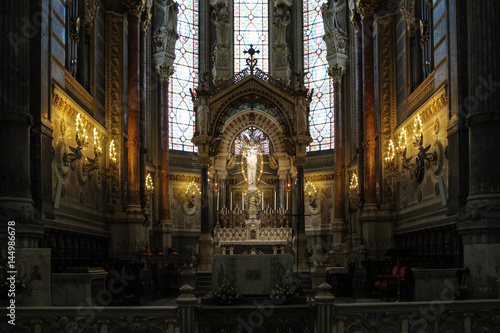 the basilica details of notre-dame de fourvière photo