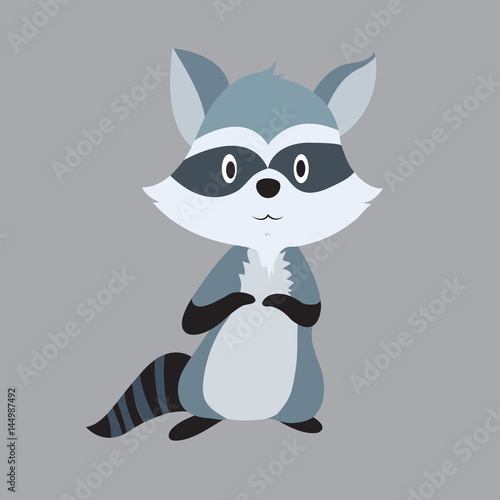 raccoon animal cute little cartoon.