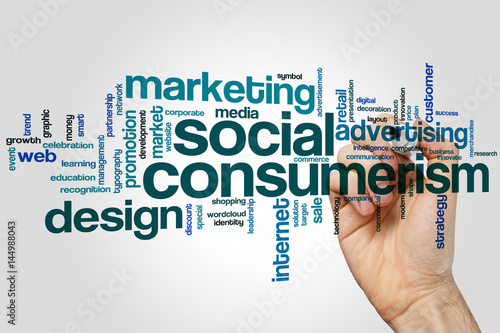 Social consumerism word cloud