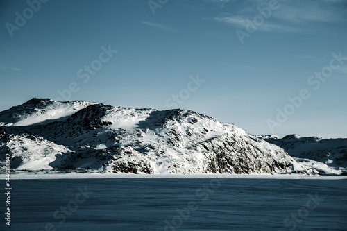 Kola Peninsula at winter. Northern Russia region